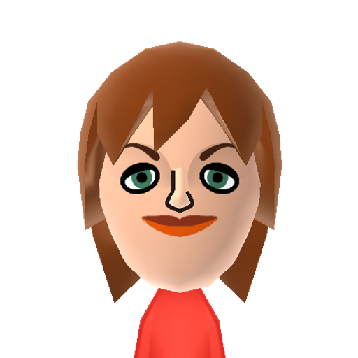 CarolBrnet Mii character: Comedian, actress, and host of "The Carol Burnett Show".