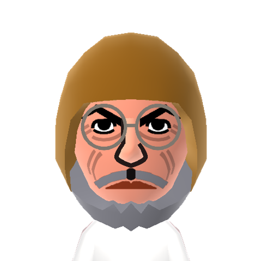 Dr.JonesSr Mii character: The father of Dr. Henry "Indiana" Jones from the "Indiana Jones" series of movies. Played by Sean Connery and seen here wearing a helmet from a particular scene.