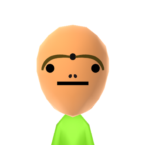 DAT BOI Mii character: The unicycle frog from a cool meme.