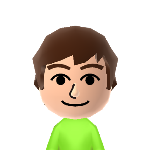 Chugga Mii character: A recreation of the Mii Chuggaaconroy used in the Runaway Guys videos.