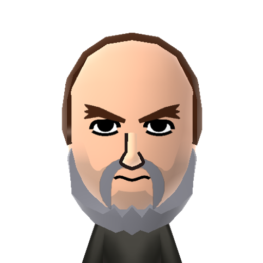 Galileo Mii character: A Mii posted by the official Nintendo Facebook account in 2014
