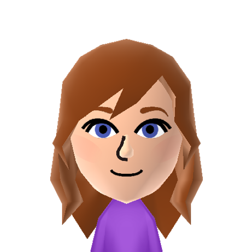 Kelly Mii character: A Mii used for Nintendo Network ID KellySmellable by Kelly.