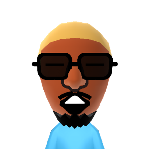 Baha Man 1 Mii character: One the the 3 Baha Men from the original song "Who Let The Dogs Out".