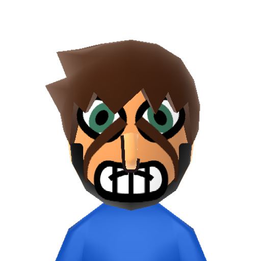 wierdo Mii character: NNID: Mr_Slurpee