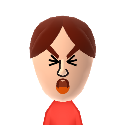 Tantrum Mii character: This bad boy is throwing a temper tantrum.