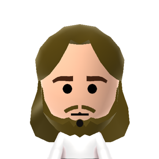 LegoQuiGon Mii character: Lego version of the jedi master from Star Wars episode 1 taken from "LEGO Star Wars: The Complete Saga".