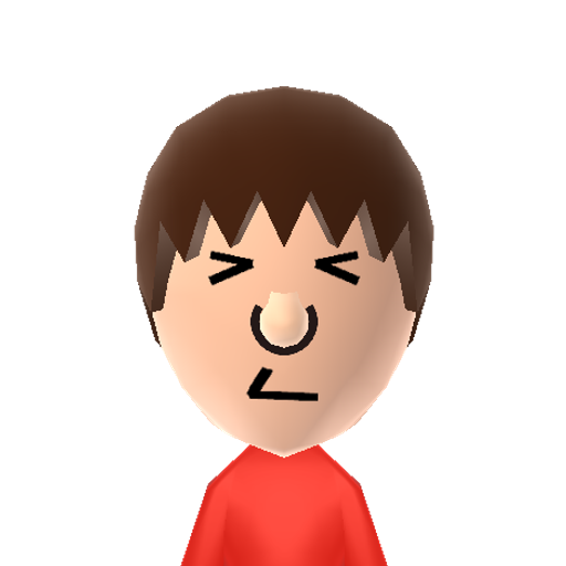 RedBullGuy Mii character: Cartoon character from the commercials for the energy drink Red Bull. "It Gives You Wings".