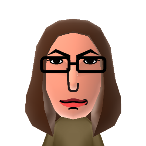 Amy F-F Mii character: Character on TV comedy series "The Big Bang Theory" played by Mayim Bialik.