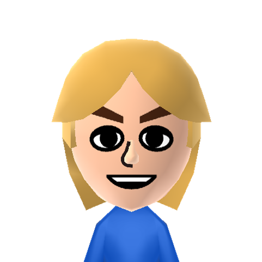 JimmyKaz Mii character: A Mii from Jackson's WSR Mod, a mod for Wii Sports Resort.