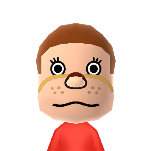 Lottie Mii character: From "Animal Crossing: Happy Home Designer".