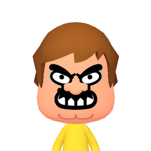 Wario Mii character: My interpretation of Wario as a Mii.