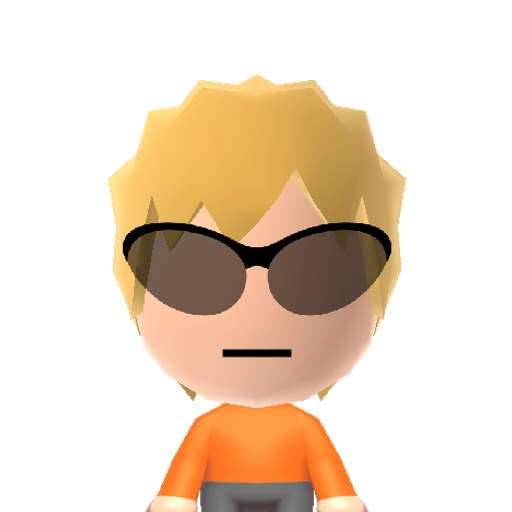 Dirk S. Mii character: Alpha human from "Homestuck".