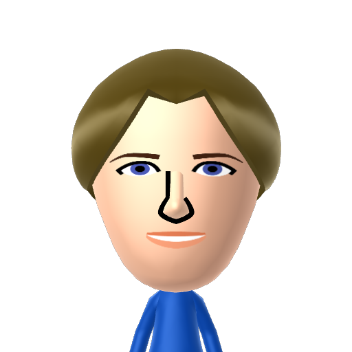 Kinga Mii character: a Staff Mii from Skater Cat