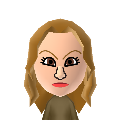 Girl #8 Mii character: From "The Hunger Games", she is a girl from district 8.