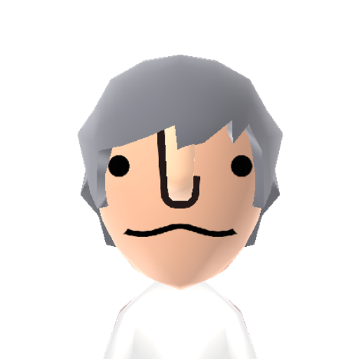Narwhal Mii character: A type of whale with a large horn on its face. Make it a swordfighter in Smash 4 to justify the relatively small horn on this one.