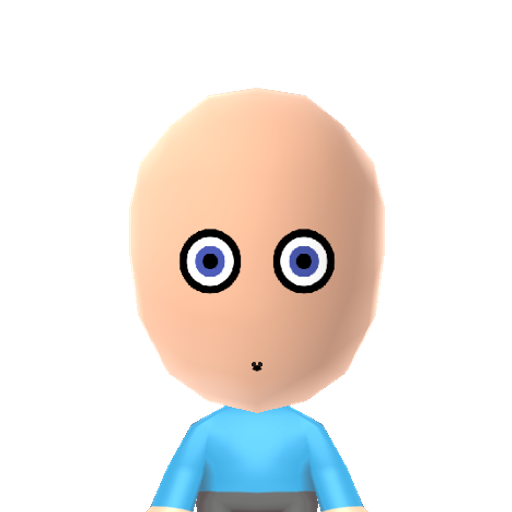 Inky Mii character: The cyan ghost from Pac-Man