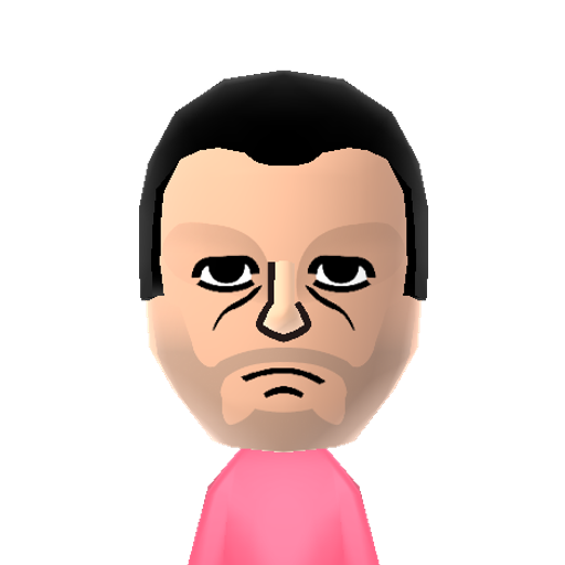Pink Mii character: The personification of the band by the same name from the movie "Pink Floyd The Wall". Played by Bob Geldof, Pink is a troubled rock star who descends into madness, isolating himself completely from everyone around him.