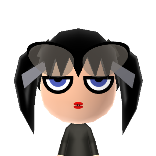 Gothorita Mii character: A psychic type pokemon that looks like a little girl.