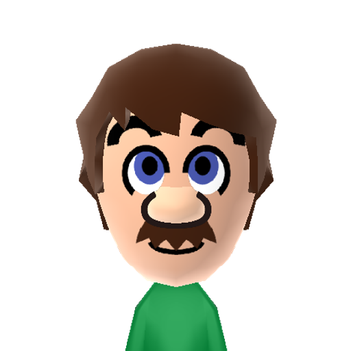 luigi Mii character: From Super Mario Nintendo games.