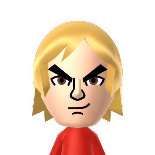 Ken Mii character: a Mii used in Mii Fighter QR Codes Series / Custom Mii Fighter Versus