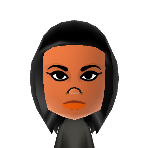 AliciaKeys Mii character: Grammy Award winning R&B singer, songwriter, and piano player. Hits include "Fallin'", "If I Ain't Got You" and "No One".