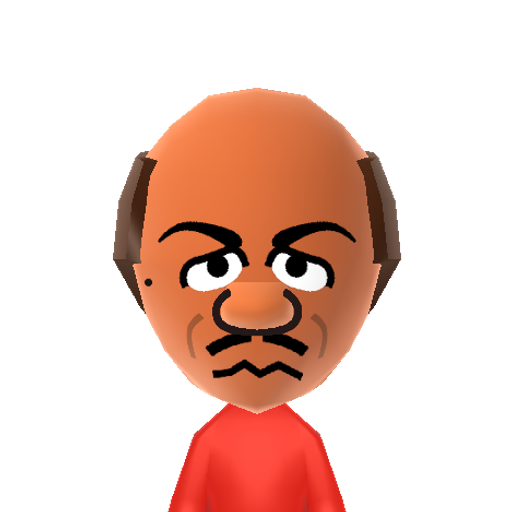 GJefferson Mii character: Ornery star of the 70's sitcom "The Jeffersons". Played by Sherman Hemsley.