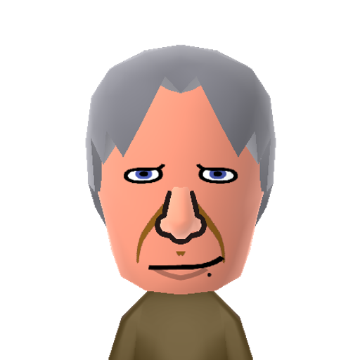Harrison F Mii character: Hollywood megastar, legendary actor in such blockbuster movie franchises as Star Wars, Indiana Jones, the Jack Ryan films, The Fugitive, and Blade Runner.