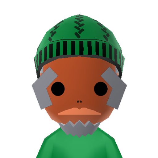 Goron Link Mii character: Goron transformation of Link in the game "The Legend of Zelda: Majora's Mask".
