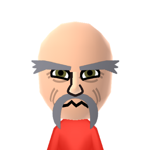 Kenpachi Mii character: The elderly master that lives in a dog house dojo and is the father of Yusuke from Egoraptor's anime parody, "Girlchan in Paradise".