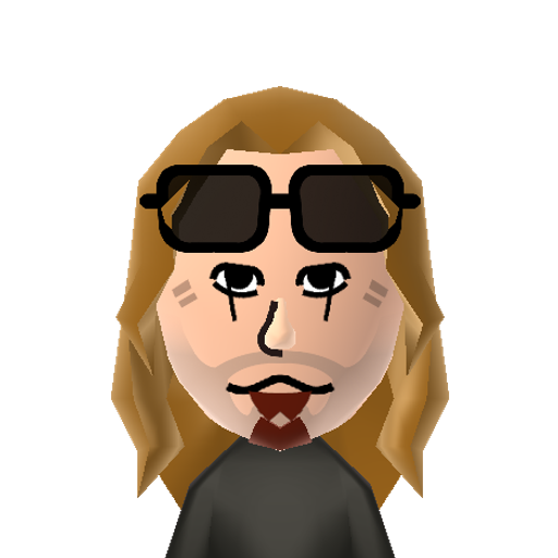 Doc Q Mii character: The medic of the Blackbeard pirates from the anime "One Piece". He is always sick.