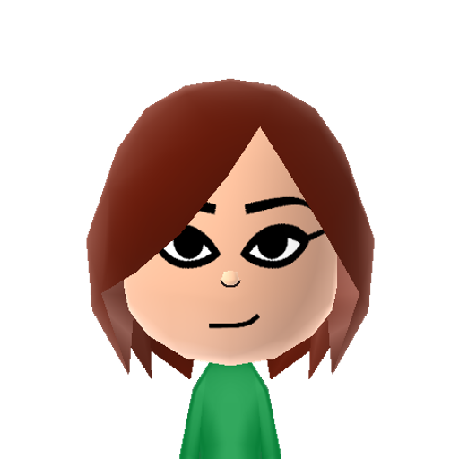 Laney Penn Mii character: The red-haired girl from the Cartoon Network show "Grojband". She's Grojband's bassist.