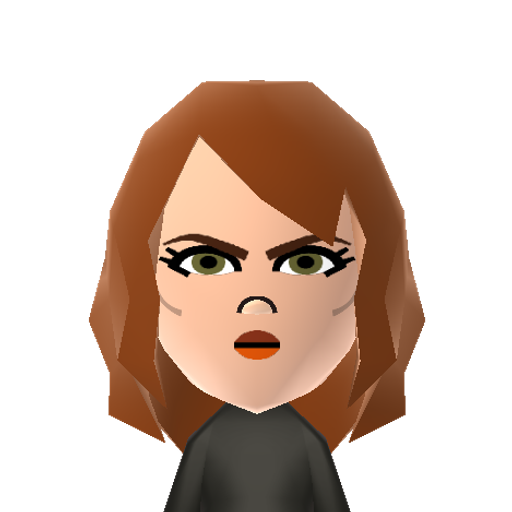 Natasha R. Mii character: AKA Black Widow. A spy working for SHIELD, and a member of the Avengers. Played by Scarlett Johansson.