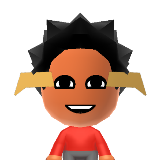 Rufioh Mii character: Pre-scratch troll from "Homestuck". Has bronze blood, and bears the taurus symbol.