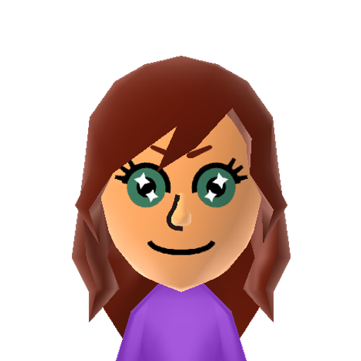 Starfire Mii character: She is from the Teen Titans and from the tv show Teen Titans and Teen Titans Go!