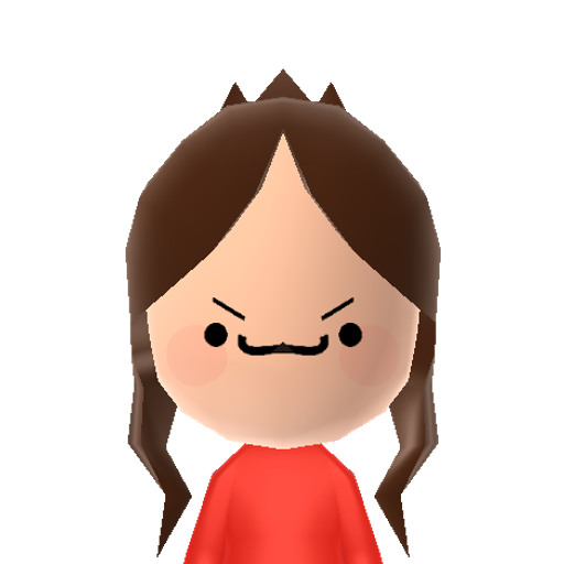 uwu Mii character: This is a Mii uploaded for the 3DS version and distributed by Mii Central for both the 3DS and Switch versions of Miitopia.