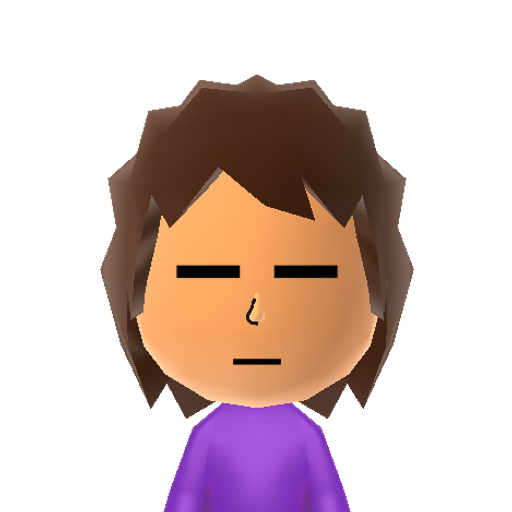 Frisk Mii character: The pacifist from the game "Undertale".