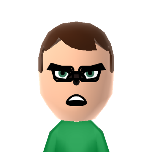 GL Kyle Mii character: Given a power ring by Abin Sur and currently training with Katma Tui as seen in Superman: The Animated Series and Justice League.