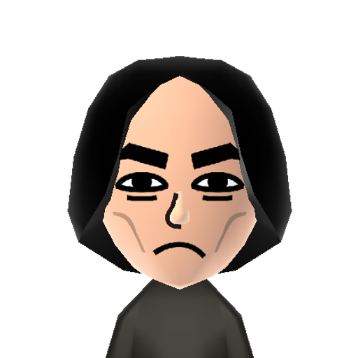 snape Mii character: These are extracted and derived from the Mii Central Miis from the 3DS Miitopia.