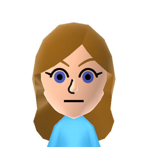 ひ Mii character: A Mii from the Mario Kart Channel