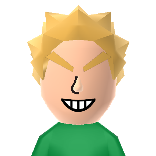 Broly LSS Mii character: Broly in his legendary super saiyan form.