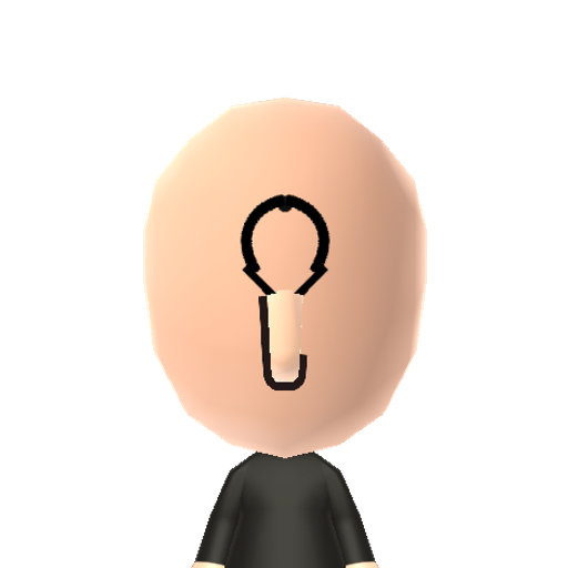 Microphone Mii character: The head of this Mii just can't wait to sing in your Mii Plaza.