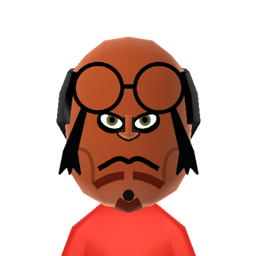 Hellboy Mii character: Demon hero character from comics, portrayed in movies by Ron Perlman.
