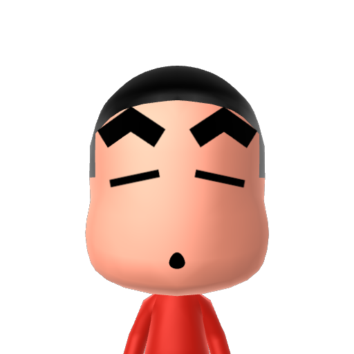 しんちゃん Mii character: These are extracted and derived from the Mii Central Miis from the 3DS Miitopia.