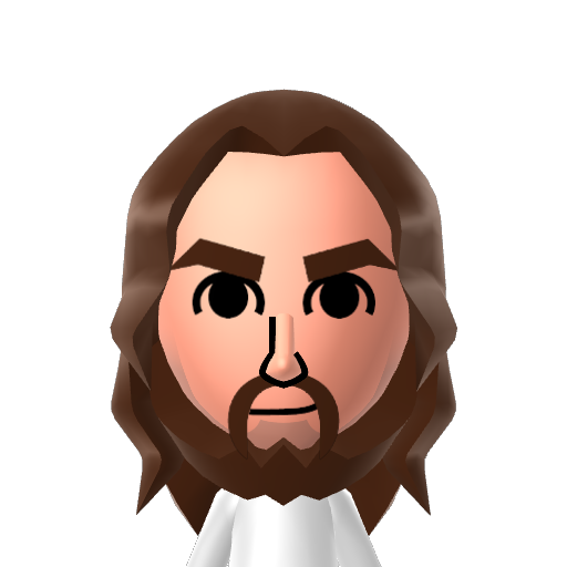 Jesus Mii character: These are extracted and derived from the Mii Central Miis from the 3DS Miitopia.