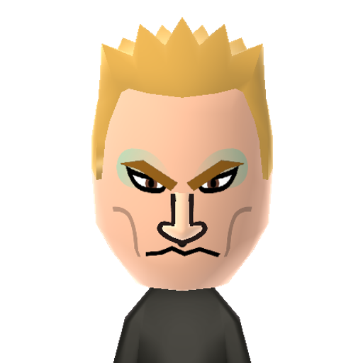 Spike Mii character: The bad-boy vampire from Buffy the Vampire Slayer, played by James Marsters.