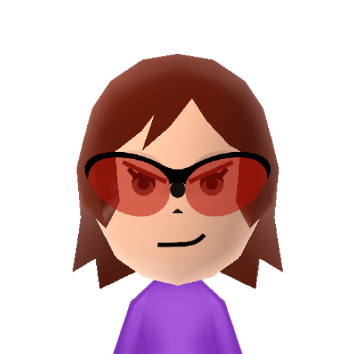 Uzi Mii character: A Mii from Jackson's WSR Mod, a mod for Wii Sports Resort.
