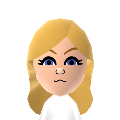 Rose Mii character: My sister's Mii