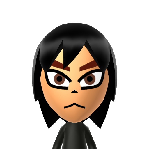 Shadow Mii character: A Mii from Wii Sports Resort: Meme Squad, a mod for Wii Sports Resort