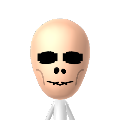 Skeleton Mii character: These are extracted and derived from the Mii Central Miis from the 3DS Miitopia.