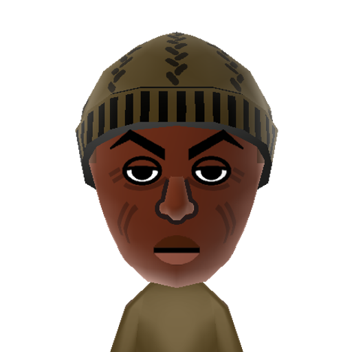 butywarior Mii character: A violent homosexual character from the cartoon "The Boondocks".